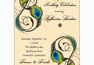 Peacock Birthday Party Invitations Peacock Feathers Birthday Invitations Paperstyle