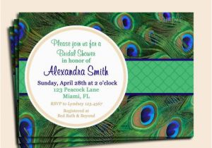 Peacock Birthday Party Invitations Peacock Invitation Printable or Printed with Free Shipping