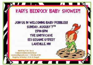 Pebbles Birthday Invitations Flintstones Pebbles Birthday Invite by Grinandgiggles On Etsy