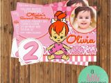 Pebbles Birthday Invitations Items Similar to Pebbles Invitation Pebbles Flintstone