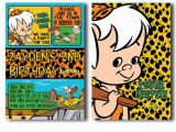 Pebbles Birthday Invitations the Flintstones Birthday Invitations Bam Bam Invitations