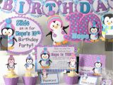 Penguin Birthday Decorations Penguin Birthday Party Supplies or Penguin Baby Shower