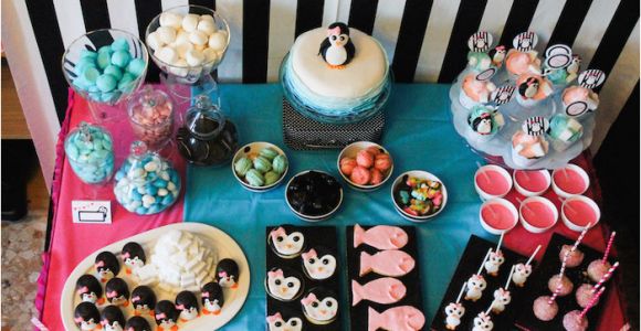 Penguin Decorations for Birthday Party Kara 39 S Party Ideas Penguin themed Birthday Party