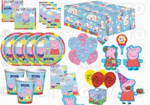 Peppa Pig Birthday Decorations Uk Peppa Pig Happy Birthday Party Supplies Tableware