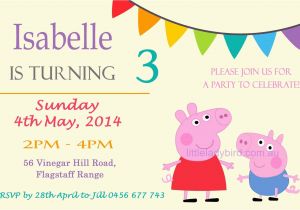 Peppa Pig Birthday Invites Birthday Invitation Word Template Peppa Pig