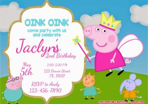 Peppa Pig Birthday Invites Free Printable Peppa Pig Invitation Templates Bagvania