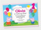 Peppa Pig Birthday Invites Peppa Pig Balloons Birthday Invitation Diy Printables