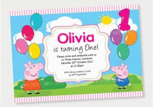 Peppa Pig Birthday Invites Peppa Pig Balloons Birthday Invitation Diy Printables
