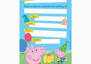 Peppa Pig Birthday Invites Peppa Pig Invitations 8 Pack Big W