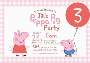 Peppa Pig Birthday Invites the 25 Best Peppa Pig Birthday Invitations Ideas On