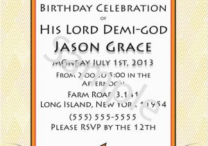 Percy Jackson Birthday Card Demi God Percy Jackson Inspired Greek God Half Blood themed