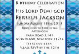 Percy Jackson Birthday Card Demi God Percy Jackson Inspired Greek God Half Blood themed