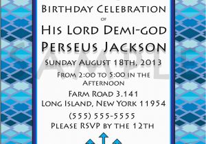 Percy Jackson Birthday Card Demi God Percy Jackson Inspired Greek God Half Blood themed