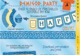 Percy Jackson Birthday Card Demigod Printable Party Kit Demigod Invite Decorations