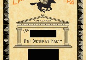 Percy Jackson Birthday Card Percy Jackson Invite