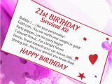 Personalised 16th Birthday Gifts for Him 16th 18th 21st Birthday Gift Survival Kit Card