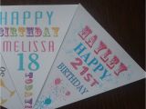 Personalised 18th Birthday Decorations Personalised Adult Birthday Party Bunting Banner 16th 18th