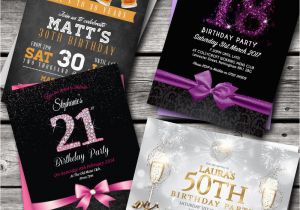 Personalised 18th Birthday Decorations Personalised Birthday Invitations Party Invites 18th