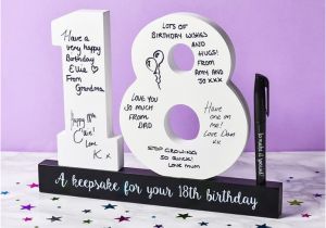Personalised 18th Birthday Gifts for Boyfriend 18th Birthday Signature Numbers Find Me A Gift