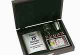 Personalised 18th Birthday Gifts for Her Engraved 18th Birthday Hip Flask Design Gift Set by