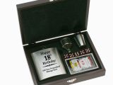 Personalised 18th Birthday Gifts for Her Engraved 18th Birthday Hip Flask Design Gift Set by