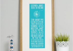 Personalised 18th Birthday Gifts for Her Personalised 18th Birthday Print Buy From Prezzybox Com