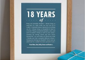 Personalised 18th Birthday Gifts for Her Personalised 18th Birthday Print by Elephant Grey