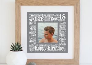 Personalised 18th Birthday Gifts for Him Personalised 18th Birthday Gift Digital Print by Wordlydesigns