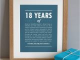 Personalised 18th Birthday Gifts for Him Personalised 18th Birthday Print by Elephant Grey
