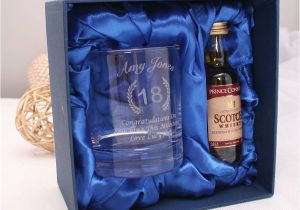 Personalised 18th Birthday Gifts for Him Personalised Whiskey Glass Set for 18th Birthday by