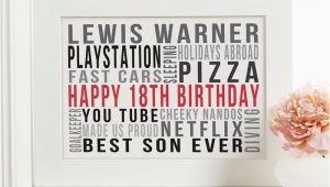 Personalised 18th Birthday Presents for Him Personalised 18th Birthday Gifts Chatterbox Walls