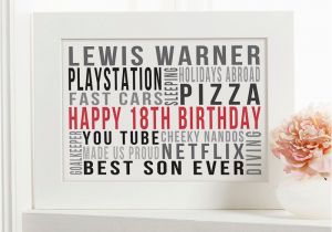 Personalised 18th Birthday Presents for Him Personalised 18th Birthday Gifts Chatterbox Walls