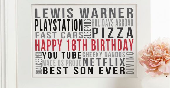 Personalised 18th Birthday Presents for Him Personalised 18th Birthday Gifts Chatterbox Walls