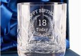 Personalised 18th Birthday Presents for Him Personalised 18th Birthday Whisky Glass for Him 18th