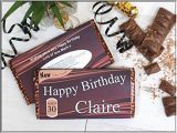 Personalised 21st Birthday Presents for Him Personalised Happy Birthday 114g Galaxy Milk Chocolate Bar