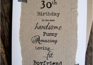 Personalised 30th Birthday Gifts for Boyfriend 30th Birthday Card for Boyfriend Handsome Funny Amazing