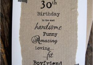 Personalised 30th Birthday Gifts for Boyfriend 30th Birthday Card for Boyfriend Handsome Funny Amazing