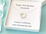 Personalised 30th Birthday Gifts for Her Personalised 30th Birthday Necklace 30th Birthday Gift
