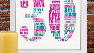 Personalised 30th Birthday Gifts for Her Personalized Birthday Gift 30th Birthday 30th by Blingprints
