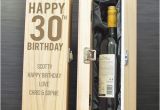 Personalised 30th Birthday Gifts for Him Personalised 30th Birthday Gift Wooden Wine Box