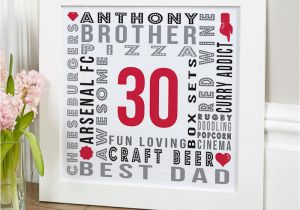 Personalised 30th Birthday Gifts for Him Uk 30th Birthday Gifts Present Ideas for Men Chatterbox Walls