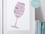 Personalised 30th Birthday Gifts for Him Uk Personalised 30th Birthday Gift Typography Wine Glass 30th