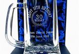 Personalised 30th Birthday Ideas for Him 30th Birthday Engraved Glass Tankard Personalised 30th