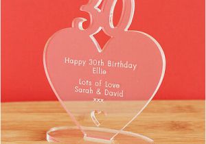 Personalised 30th Birthday Ideas for Him 30th Birthday Personalised Milestone Heart Keepsake Gift