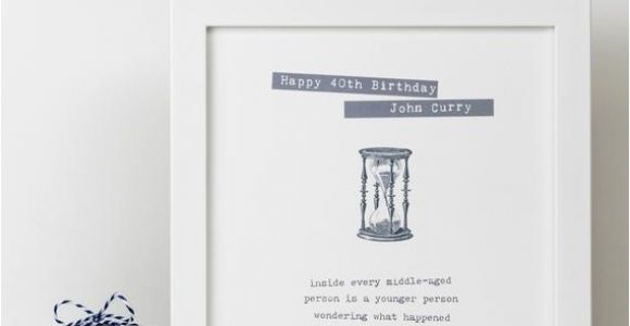 Personalised 40th Birthday Gifts for Her Personalised 40th Birthday Print Funny 40th Gift Gift for