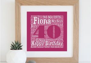 Personalised 40th Birthday Gifts for Him Personalised 40th Birthday Gift Printable 40th by