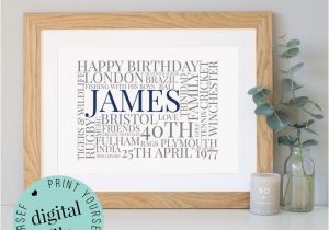 Personalised 40th Birthday Presents for Him 46 Best Word Art Prints Images On Pinterest 9th Wedding