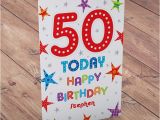 Personalised 50th Birthday Cards for Her Personalised 50th Birthday Card 50 today From 99p
