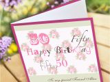 Personalised 50th Birthday Cards for Her Personalised 50th Birthday Card by Amanda Hancocks