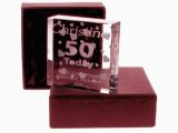 Personalised 50th Birthday Gifts for Him Uk Personalised 50th Birthday Gift Glassware Glass token